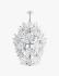 Chandellier champs elysees 6 raws - chromium-plated (u.s. model) - Lalique